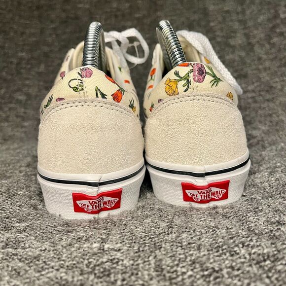 Vans Old Skool Poppy Floral Cream Womans 9.5 Skate Shoes Sneakers - Picture 6 of 10